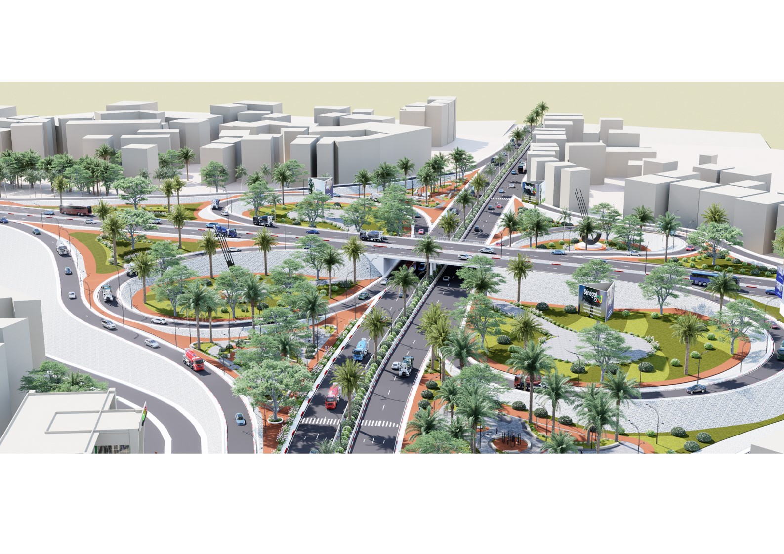 Vue aérienne — perspective générale